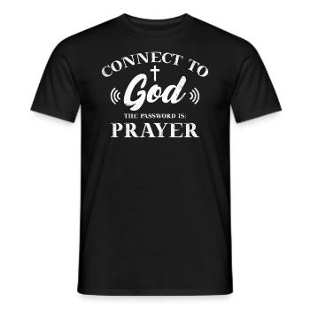 Verbinden Sie Sich Mit Gott. Das Passwort Ist - Männer T-Shirt - Schwarz - Vorne - AI Model Male 178 light (178cm)