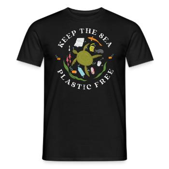Gardez la mer sans plastique pour le climat - T-shirt homme - noir - Devant - AI Model Male 178 light (178cm)