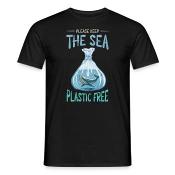 Gardez la mer sans plastique pour le climat - T-shirt homme - noir - Devant - AI Model Male 178 light (178cm)