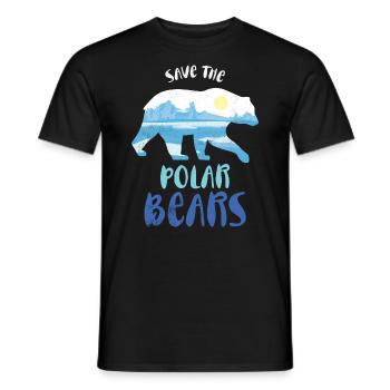Save the polar bear design for the - Men's T-Shirt - black - Front - AI Model Male 178 light (178cm)