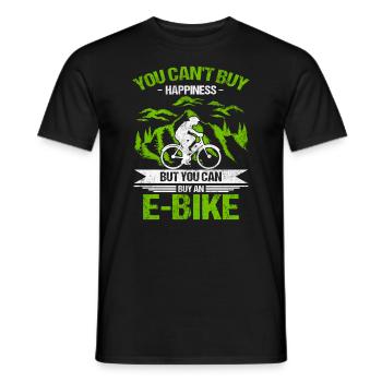 Vous ne pouvez pas acheter du bonheur, mais vous pouvez acheter un vélo électrique - T-shirt homme - noir - Devant - AI Model Male 178 light (178cm)