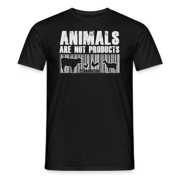 Tiere Sind Keine Produkte, Die Für Den Missbrauch - Männer T-Shirt - Schwarz - Vorne - AI Model Male 178 light (178cm)