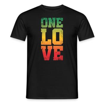 Ein Liebesdesign Für Reggae Rasta - Männer T-Shirt - Schwarz - Vorne - AI Model Male 178 light (178cm)