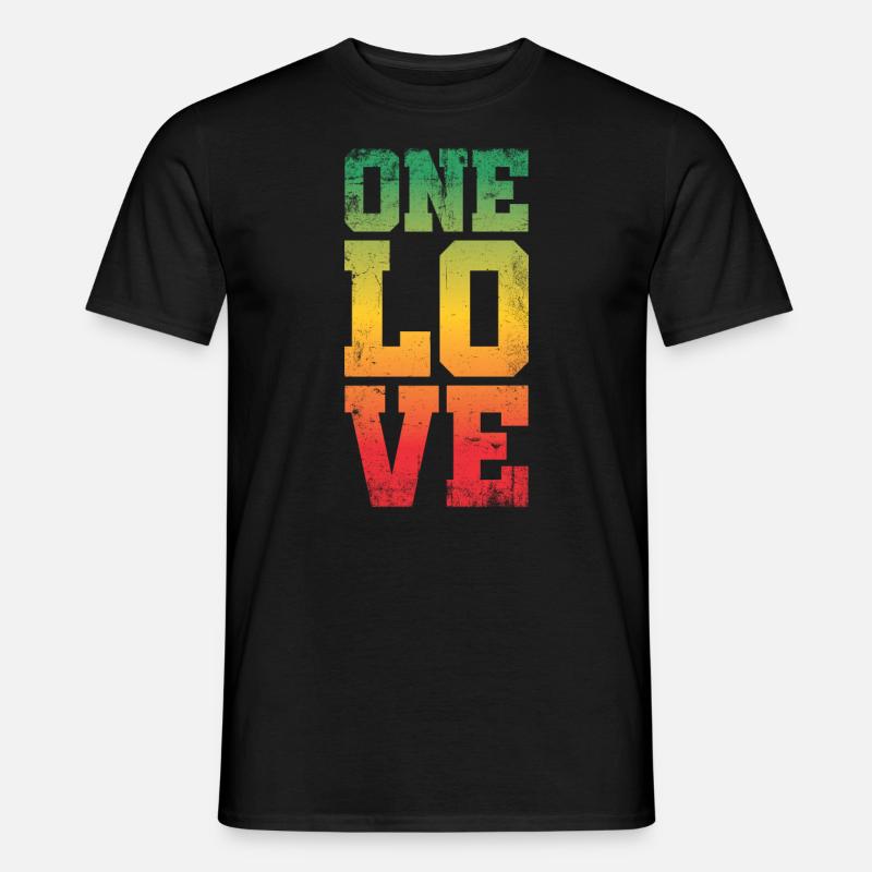 A Love Design For Reggae Rasta - Men’s T-shirt - black