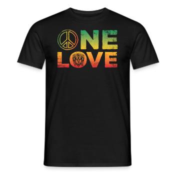 Ein Liebesdesign Für Reggae Rasta - Männer T-Shirt - Schwarz - Vorne - AI Model Male 178 light (178cm)