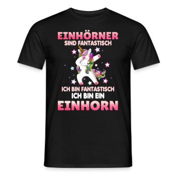 Einhörner sind Fantastisch - Männer T-Shirt - Schwarz - Vorne - AI Model Male 178 light (178cm)