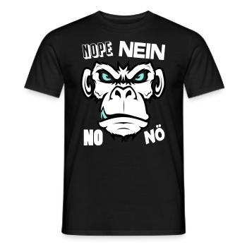 Nope No Nö Nein Ich will nicht Ich mache das nicht - Männer T-Shirt - Schwarz - Vorne - AI Model Male 178 light (178cm)