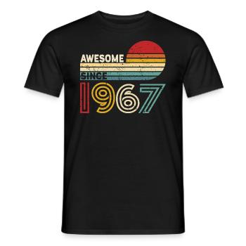1967 Gift Birthday vintage Spruch - Men's T-Shirt - black - Front - AI Model Male 178 light (178cm)