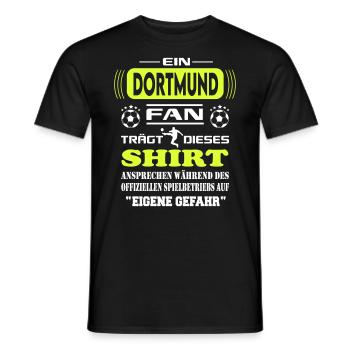 Fußball Fan Fussballverein Dortmund - Männer T-Shirt - Schwarz - Vorne - AI Model Male 178 light (178cm)