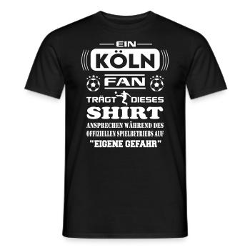Fußball Fan Fussballverein Köln - Männer T-Shirt - Schwarz - Vorne - AI Model Male 178 light (178cm)