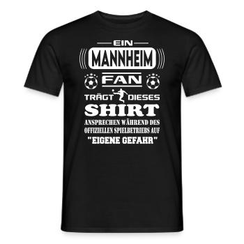 Fußball Fan Fussballverein Mannheim - Männer T-Shirt - Schwarz - Vorne - AI Model Male 178 light (178cm)
