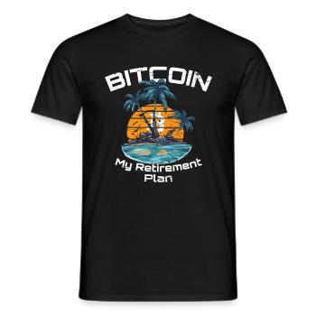 Bitcoin my Retirement Plan - Men's T-Shirt - black - Front - AI Model Male 178 light (178cm)