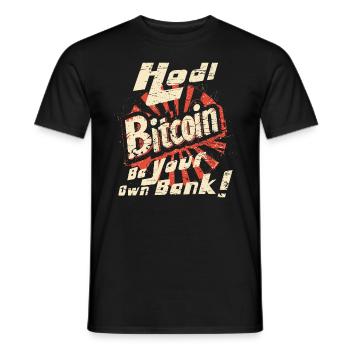 Hodl Bitcoin Soyez votre propre banque - T-shirt homme - noir - Devant - AI Model Male 178 light (178cm)
