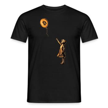 Bitcoin Ballon Modern Art - Männer T-Shirt - Schwarz - Vorne - AI Model Male 178 light (178cm)