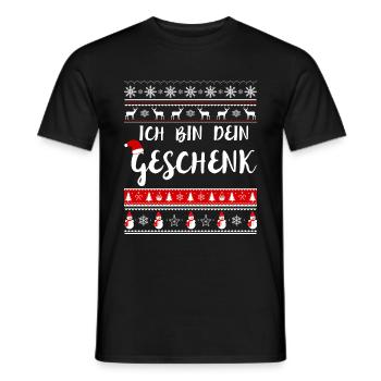 Ich bin dein Weihnachtsgeschenk - Männer T-Shirt - Schwarz - Vorne - AI Model Male 178 light (178cm)