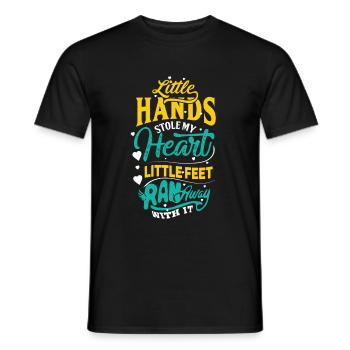 Lustiger Schriftzug für werdende Eltern - Männer T-Shirt - Schwarz - Vorne - AI Model Male 178 light (178cm)