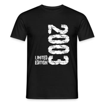 Édition limitée 2003 - T-shirt homme - noir - Devant - AI Model Male 178 light (178cm)