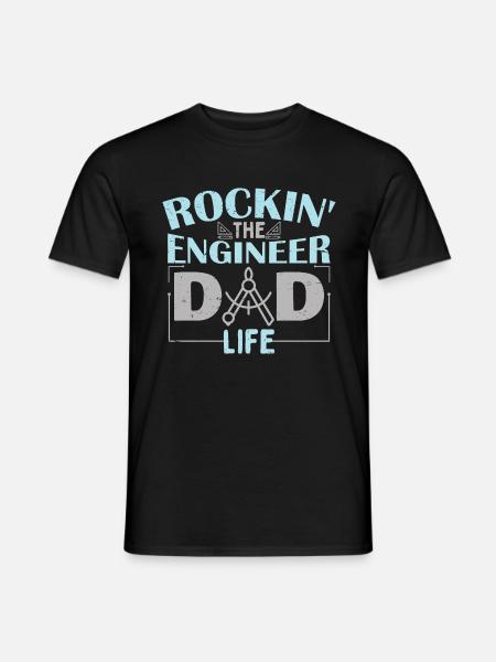 The Engineer Dad - Men's T-Shirt - black