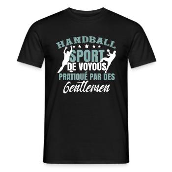 Amusant Handball Hommes - T-shirt homme - noir - Devant - AI Model Male 178 light (178cm)