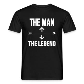 L’homme La légende Mallesprüche - T-shirt homme - noir - Devant - AI Model Male 178 light (178cm)