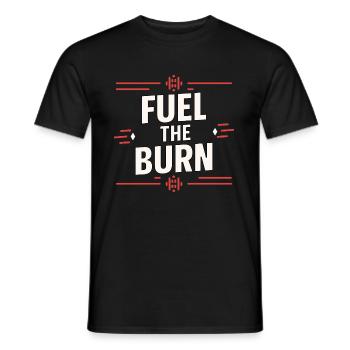 Fuel the Burn – Power Through Every Rep - Men's T-Shirt - black - Front - AI Model Male 178 light (178cm)