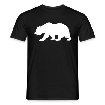 Bear Bear Nature Wilderness Mother Nature Life Hiking - Men's T-Shirt - black - Front - AI Model Male 178 light (178cm)