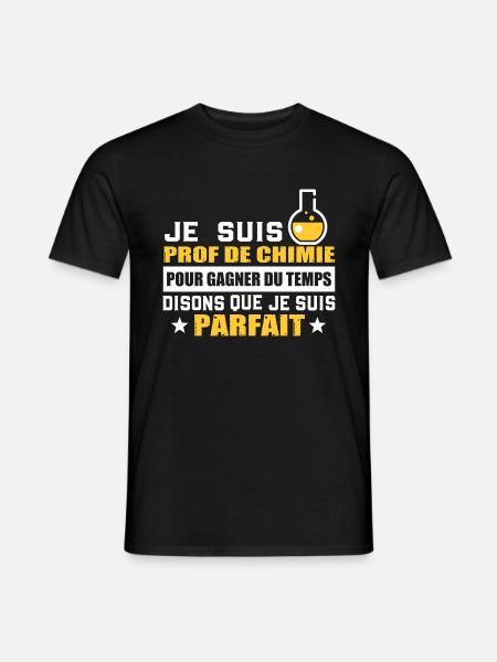 professeur de chimie physique cadeau drôle prof - T-shirt homme - noir