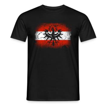 Tyrolean eagle coat of arms Austria Tyrol flag - Men's T-Shirt - black - Front - AI Model Male 178 light (178cm)