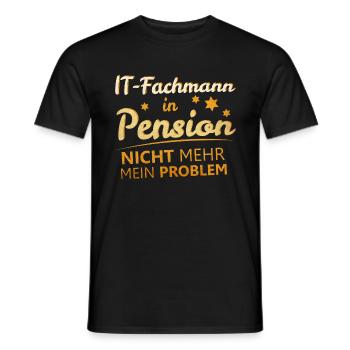 IT Fachmann Ruhestand Rente - Männer T-Shirt - Schwarz - Vorne - AI Model Male 178 light (178cm)