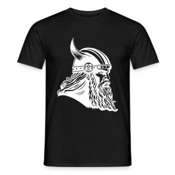 Viking Head Warrior Viking - Men's T-Shirt - black - Front - AI Model Male 178 light (178cm)