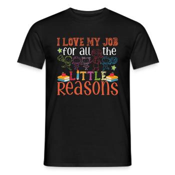 Cute Teaching Montessori Teacher - Men's T-Shirt - black - Front - AI Model Male 178 light (178cm)