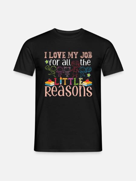 Enseignante en garderie - Mænd T-shirt - sort