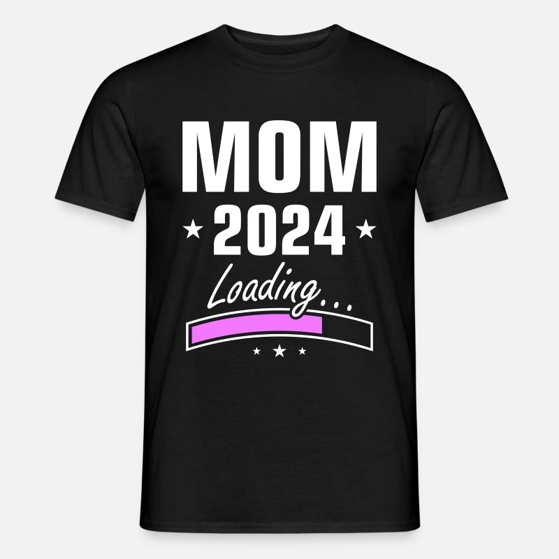 Mama 2024 Loading Mom - Männer T-Shirt - Schwarz