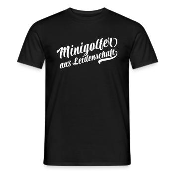 Minigolfer aus Leidenschaft - Männer T-Shirt - Schwarz - Vorne - AI Model Male 178 light (178cm)