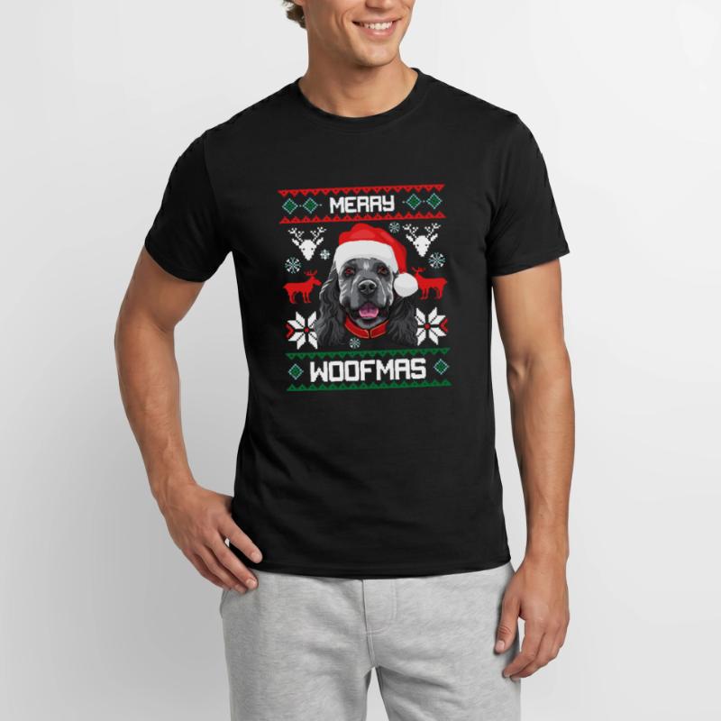 Pull moche de chien de cocker de chien de merde Woofma T-shirt homme