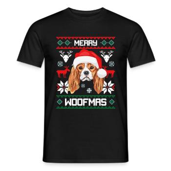 Joyeux Cavalier King Charles Spaniel de Woofma - T-shirt homme - noir - Devant - AI Model Male 178 light (178cm)