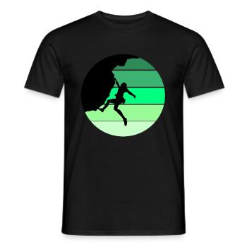 Climbing, bouldering, gift - Men's T-Shirt - black - Front - AI Model Male 178 light (178cm)