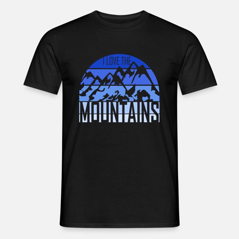 Berge, Mountains, Geschenk - Männer T-Shirt - Schwarz