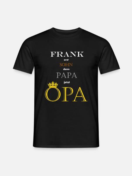 Frank Sohn Papa Opa - Männer T-Shirt - Schwarz