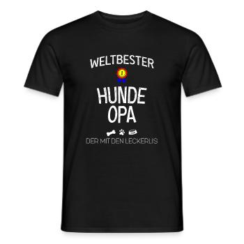 Lustiger Beste Hunde Opa Der Mit Den Leckerlis - Männer T-Shirt - Schwarz - Vorne - AI Model Male 178 light (178cm)