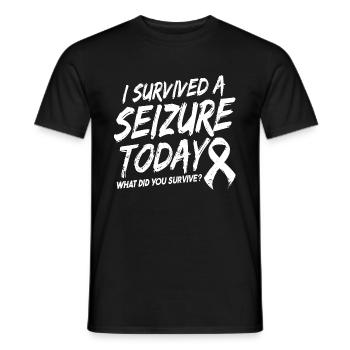 Epilepsy Warrior - Men's T-Shirt - black - Front - AI Model Male 178 light (178cm)