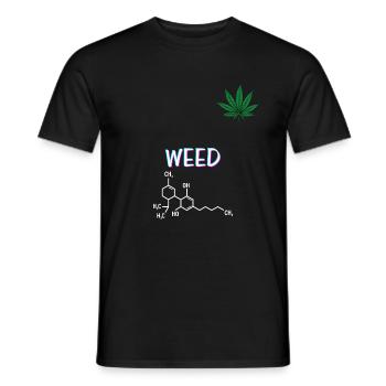WEED - Männer T-Shirt - Schwarz - Vorne - AI Model Male 178 light (178cm)