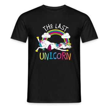 Das letzte Einhorn - Männer T-Shirt - Schwarz - Vorne - AI Model Male 178 light (178cm)