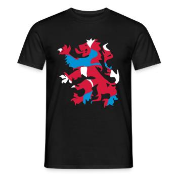 Netherlands Nederland LION Leeuw - CAMOUFLAGE - Men's T-Shirt - black - Front - AI Model Male 178 light (178cm)