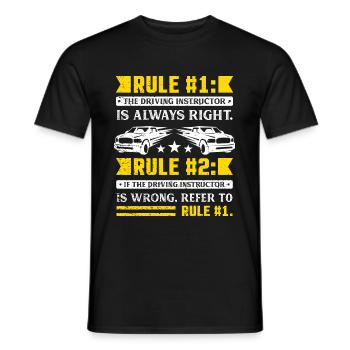Driving Instructor Rules - Männer T-Shirt - Schwarz - Vorne - AI Model Male 178 light (178cm)