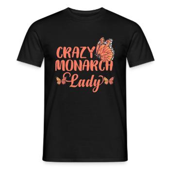 Monarque Femmes Papillon Drôle - T-shirt homme - noir - Devant - AI Model Male 178 light (178cm)