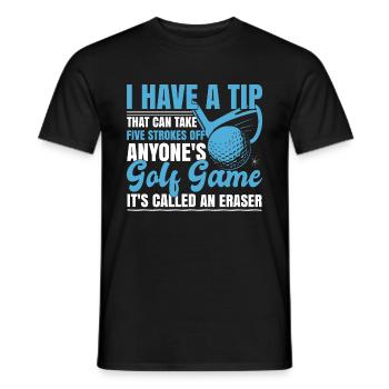 Golf Game Funny Golfer - Men's T-Shirt - black - Front - AI Model Male 178 light (178cm)