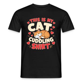Design amusant pour les amoureux des chats - T-shirt homme - noir - Devant - AI Model Male 178 light (178cm)