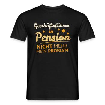 Geschäftsführer in Pension - Männer T-Shirt - Schwarz - Vorne - AI Model Male 178 light (178cm)