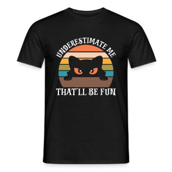 Halloween Katze Hexe - Männer T-Shirt - Schwarz - Vorne - AI Model Male 178 light (178cm)